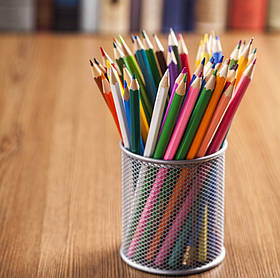 Канцелярський стакан для ручок та олівців Сітка 9,5х8,5 см