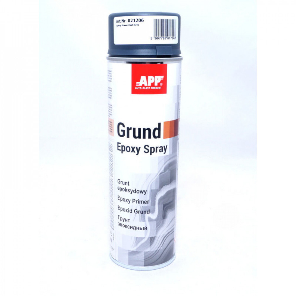 Грунт епоксидний 500ml "APP" Grund Epoxy Spray, шіфер темно-сірий  021206