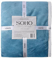 Одеяло Soho демисезонное евро 200x220 см полиэстер Plush hugs Silver blue (1226К)