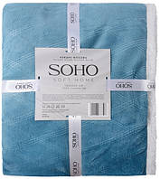 Одеяло Soho демисезонное полуторное 150x200 см полиэстер Plush hugs Silver blue (1223К)