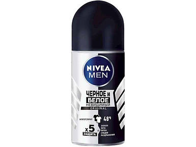 Антиперспірант роликовий 50мл для чол. BLACR WHITE INVISIBLE ORIGINAL ТМ Nivea FG