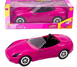 Рожевий кабріолет для ляльки з ременями безпеки Defa 8249