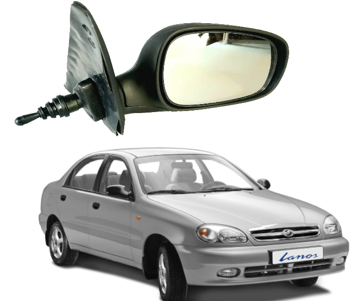 Дзеркало зовнішнє заднього огляду Daewoo Lanos праве нового зразка без елек. підігрівання