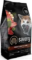 Сухой корм для собак крупных пород Savory Dog Adult Large Breed Fresh Turkey&Lamb 12 кг