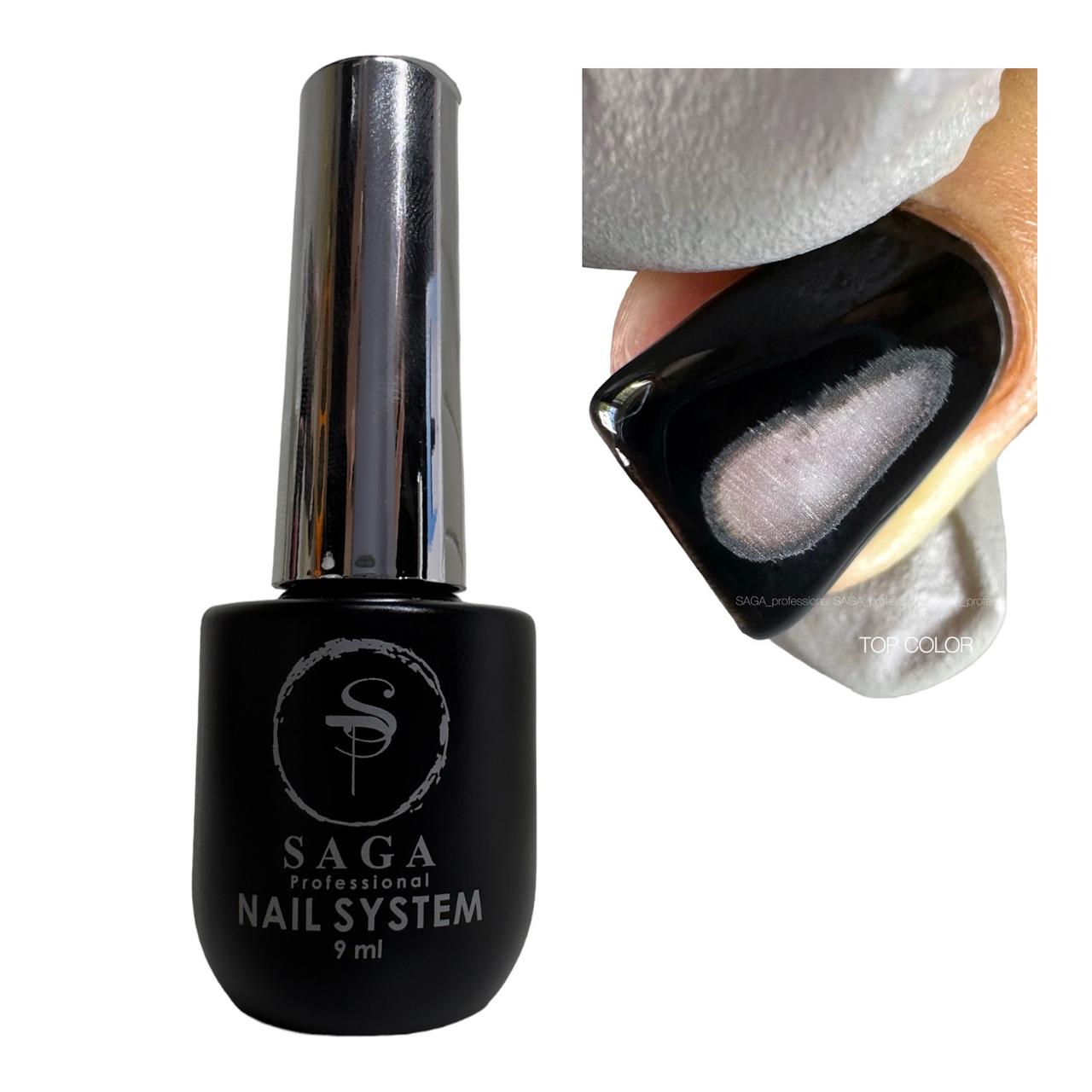 Топ чорний без липкого шару SAGA Professional Top Black , 9 мл