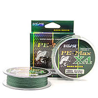 Шнур ECLIPSE X4 PE-MAX Dark Green 100m 0.40mm