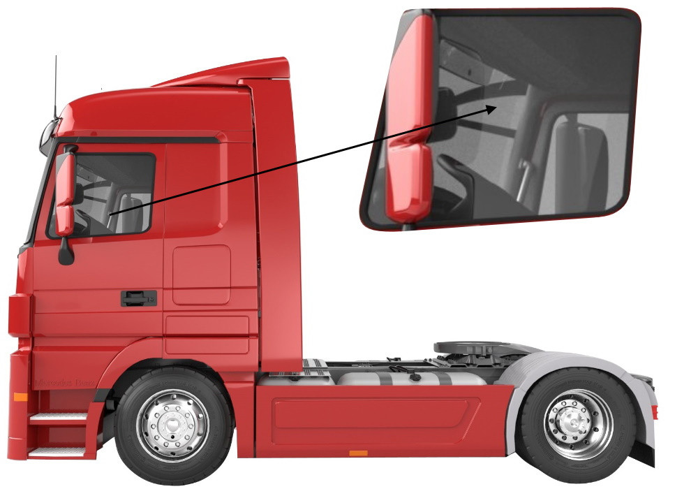 Бічне скло Mercedes Actros 1996-2011 передніх дверей ліве, фото 1