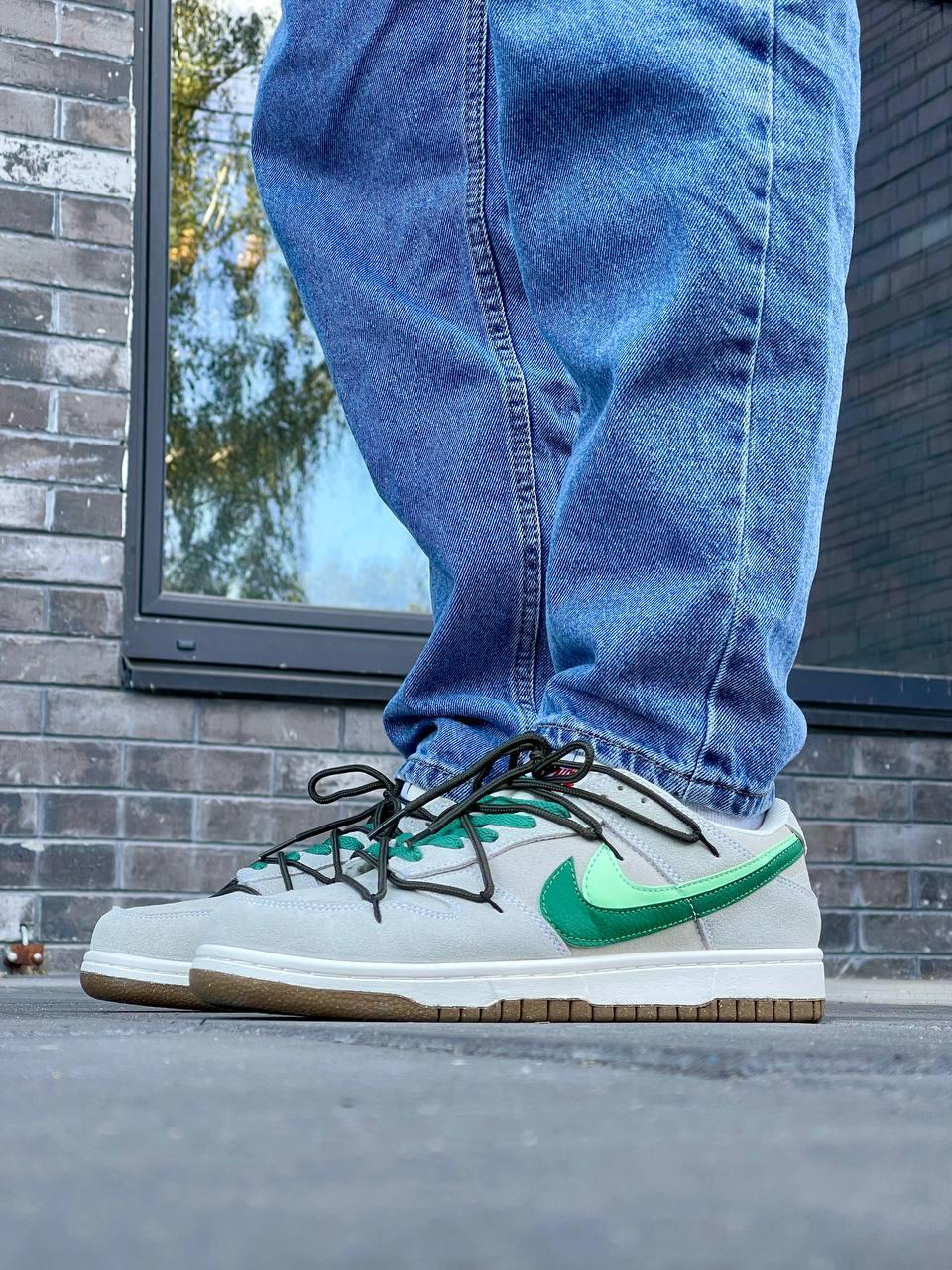 Чоловічі Кросівки Nike SB Dunk Low SE 85 Double Swoosh Grey Green / Найк СБ Данк СЄ 85 Дабл Свуш Низькі Сірі