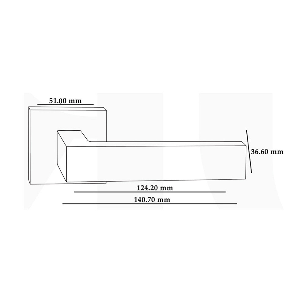 Итальянская дверная ручка ORO&ORO 106-15E SCH - матовый хром - фото 2 - id-p279057849