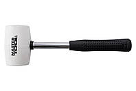 Киянка Mastertool - 450 г х 60 мм белая резина, ручка металл