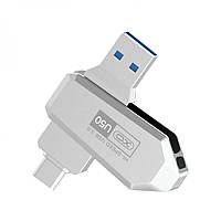 USB Flash Drive XO U50 USB3.0+Type C 64GB Цвет Стальной