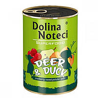 Консервы для собак DOLINA NOTECI PREMIUM SUPERFOOD олень и утка 400г