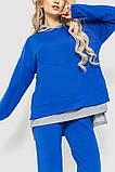 Спорт костюм жіночий обманка, колір електрик, 102R329, фото 2