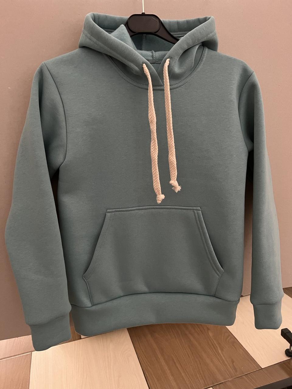 Худі тепле унісекс, 140-176 р, бірюза