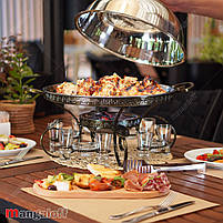 Садж для шашлику Фараон 40см з соусницями та чарками, фото 3