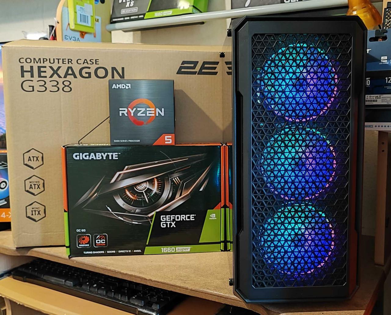 Ігровий комп'ютер RYZEN 5 3600 4.2GHZ, GTX 1660 SUPER 6GB, 16GB DDR4, SDD M.2 250GB, HDD 1TB, фото 1