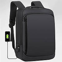 Рюкзак городской для ноутбука 15.6 с USB портом Черный
