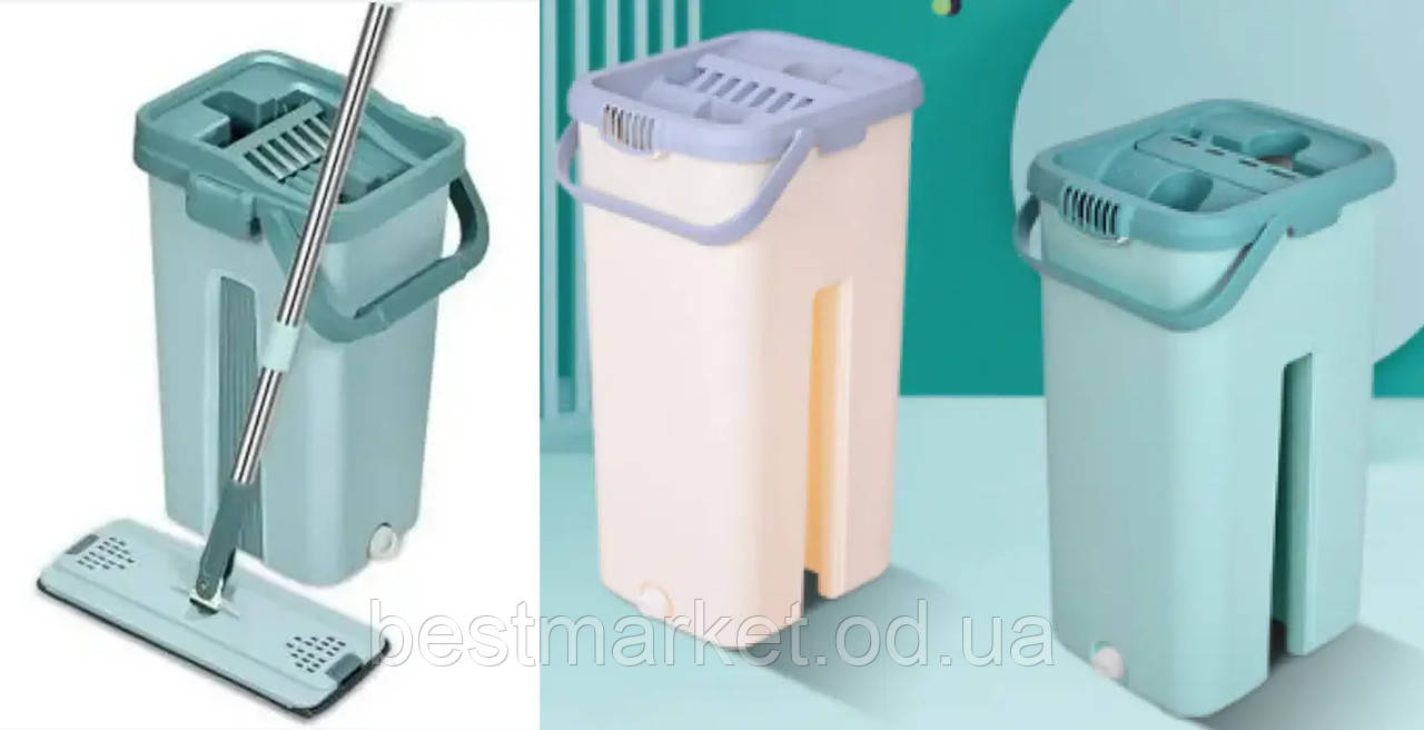 Швабра з Ведром і самовіджимом для прибирання Scratch Cleaning Mop 3 л
