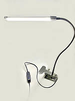 Регулируемая металлическая LED лампа USB с 3 цв. темп. и 10 ур. освещ., серебро школьная 80 LED