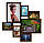 Рамка з портретами 7 фото (дерево) 62*62 см ( фоторамка колаж ) ФР0021, фото 7