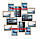 Фотоколаж фотографій на 12 фото з дерева 1м*1м см рамки для фото мультирамка ФР0001, фото 5
