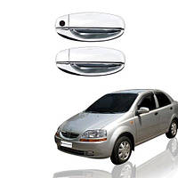 Хром накладки на ручки Chevrolet Aveo T-200 2002-2005