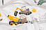 Бязь "Жовті будівельні машини на дорогах" №4821, фото 5