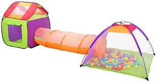 Наметний будиночок + тунель + 200 шт. м'ячів 2881 Польща