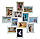 Рамки для 12 фото (дерево) 70*70 см фотоколаж фотографій фоторамки ФР0007, фото 6
