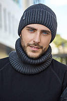 Мужской комплект «Итан» (шапка и шарф-хомут) 5033-4927-7 від Braxton