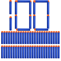 Набор мягких пуль с резиновым наконечником 100 шт для игрушечного оружия Nerf