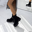 Замшеві жіночі черевики з блискавкою попереду, фото 4