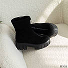 Замшеві жіночі черевики з блискавкою попереду, фото 10