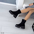 Замшеві жіночі черевики з блискавкою попереду, фото 9