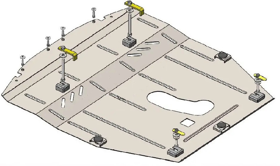 Захист двигуна Nissan Rogue (2007-2020) Кольчуга, фото 1