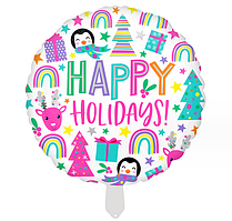Фольгована куля "Happy Holidays", 45 см