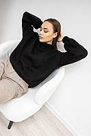 Укорочений светр чорного кольору Ріанна V2150351 від Itelle