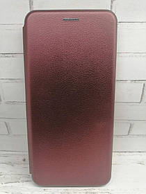 Чохол-книжка для Xiaomi Redmi Note 12 з бічною підставкою бордовий