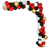 Арка гірлянда з повітряних куль "Червоне і чорне"