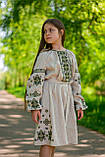 Вишита сукня для дівчинки "Перунів цвіт", льон натуральний, арт. 4356, фото 3