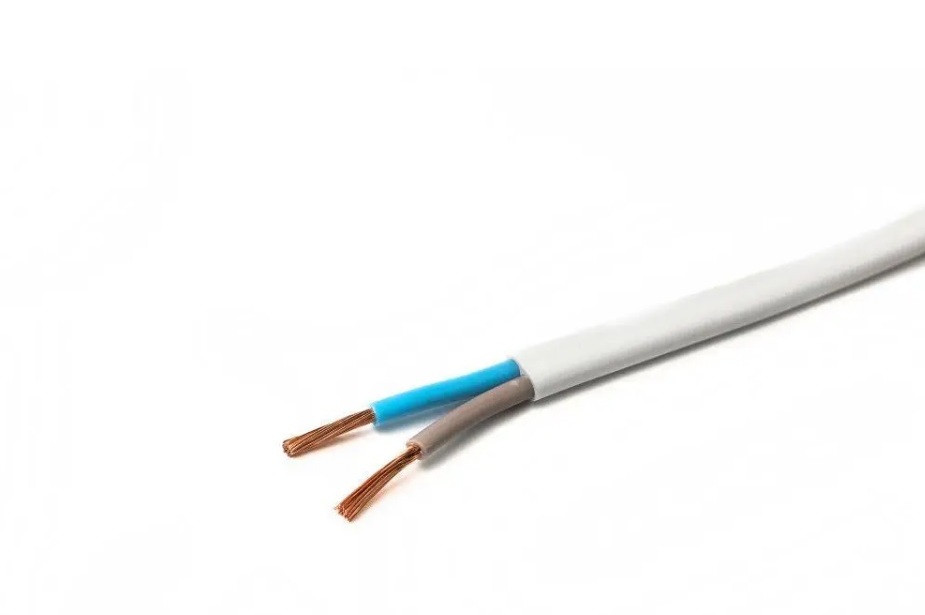 Провід мідний Вега ШВВП 2х0,75 мм² білий плоский, фото 1