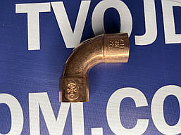 Мідна дуга двораструбна під 90º Ø22mm