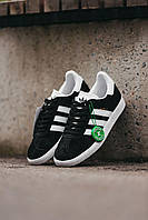 Мужские Кроссовки Adidas Gazelle Black White 40-41-42-43-44-45