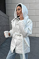Зимовий капор Льє білий від Jadone Fashion