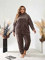 Удобная женская тёплая пижама из махры больших размеров с 52 по 66