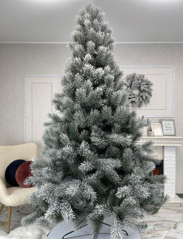 Сосна Люкс лита штучна засніжена 120 см, фото 1