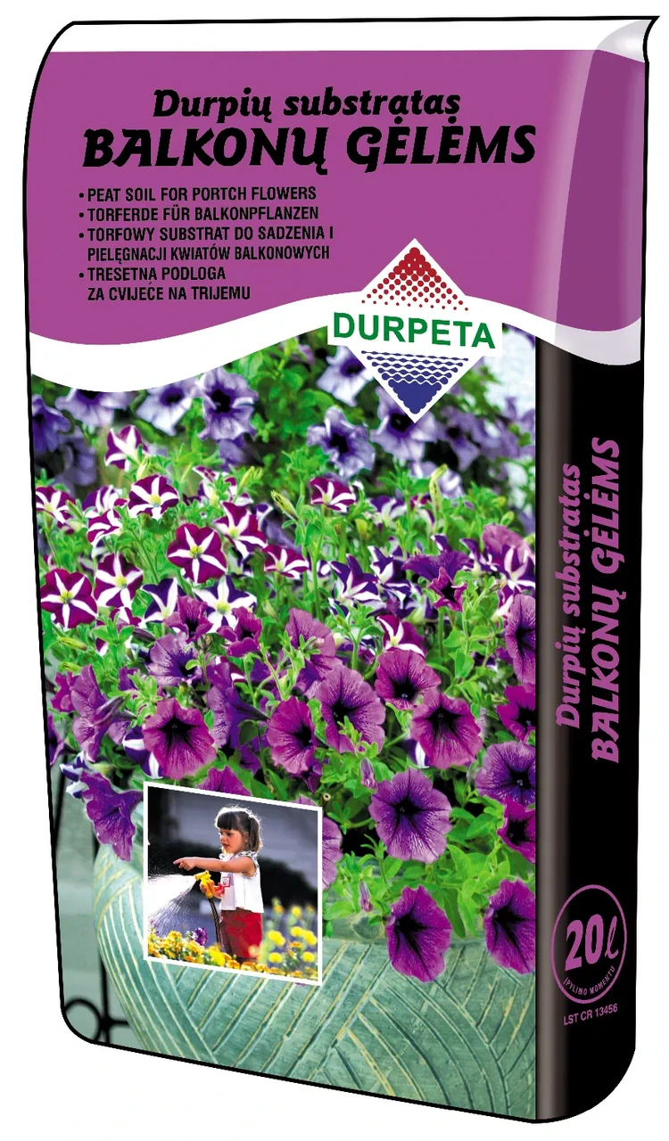Торфосуміш для балконних квітів Durpeta 20 л