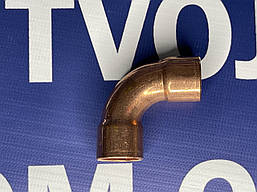 Мідна дуга двораструбна під 90º Ø18mm