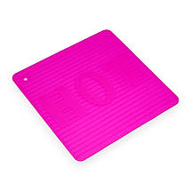 Силіконова підставка під гаряче MagicKitchen двостороння рожева, фото 2