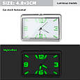 Стильний годинник для салону автомобіля (білий циферблат), фото 3